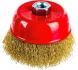 Щетка чашечная (100 мм; М14; латунированная волнистая 0.35 мм) для УШМ Elitech 1820.074000