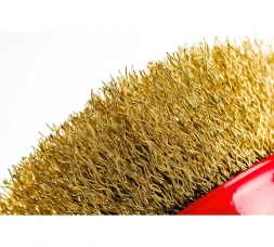 Щетка чашечная (100 мм; М14; латунированная волнистая 0.35 мм) для УШМ Elitech 1820.074000