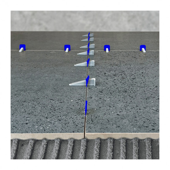 Зажим СВП для гранитной и мраморной плитки высотой 12-22 мм TLS-Profi 1 мм (100 шт.)