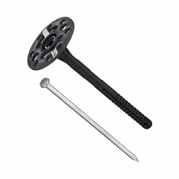 Дюбель для теплоизоляции Tech-Krep IZM EcoPlast с металлическим гвоздем, черный, 10х120 