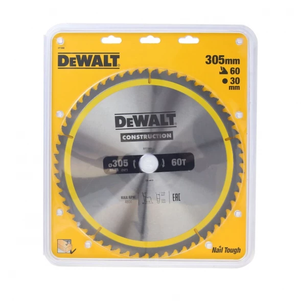 Диск пильный по дереву DEWALT CONSTRUCTION DT1960, 305х30х2 мм