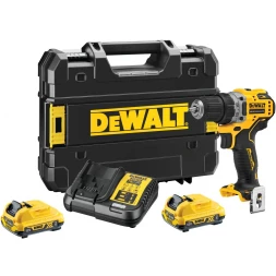 Дрель-шуруповерт аккумуляторная DEWALT DCD701D2, 12 В, 1500 об/мин, с 2 АКБ 2 Ач и ЗУ, в кейсе TSTAK