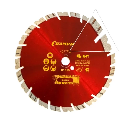 Диск алмазный универсальный CHAMPION C1619 ST Fast Gripper, 300х25,4х14 мм