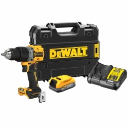 Дрель-шуруповерт аккумуляторный ударный DEWALT DCD805E1T, 18 В, 2000 об/мин, 34000 уд/мин, с АКБ 1.7 Ач и ЗУ, в кейсе TSTAK