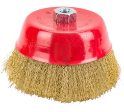 Щетка чашечная (150 мм; М14; латунированная волнистая 0.35 мм) для УШМ Elitech 1820.074200