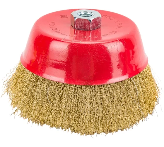 Щетка чашечная (150 мм; М14; латунированная волнистая 0.35 мм) для УШМ Elitech 1820.074200