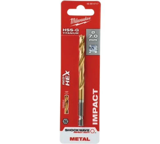Сверло по металлу Milwaukee RedHEX HSS-G TiN (7х65х109 мм) 