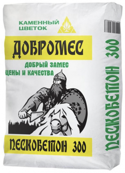Пескобетон М300 Каменный цветок &amp;quot;ДОБРОМЕС&amp;quot;, 40 кг