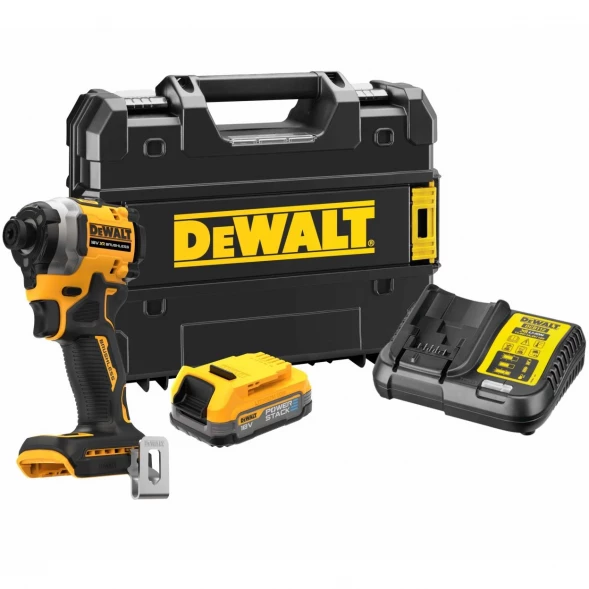 Шуруповерт аккумуляторный DEWALT DCF850E1T, 18 В, 206 Нм, 3800 уд/мин, с АКБ 1.7 Ач и ЗУ, в кейсе TSTAK