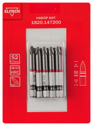 Биты PZ2 50 мм, 10 шт ELITECH  1820.14720