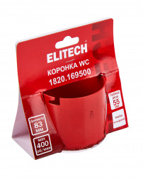 Коронка 83 мм WC Elitech 1820.169500