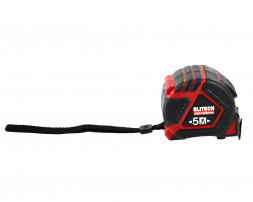 Рулетка Elitech HD 310402, 5 м, 25 мм, магнитный двусторонний зацеп, двусторонняя шкала, автостоп 