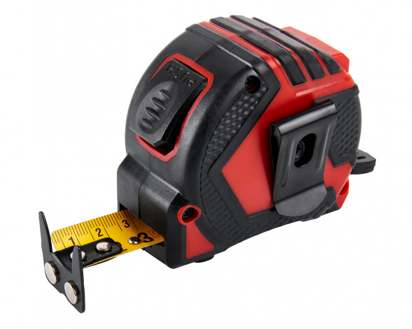 Рулетка Elitech HD 310402, 5 м, 25 мм, магнитный двусторонний зацеп, двусторонняя шкала, автостоп 