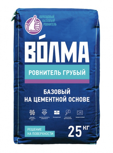 Напольная смесь цементная Волма Ровнитель грубый, 25 кг
