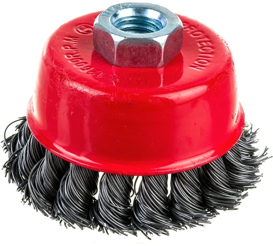 Щетка чашечная (75 мм; М14; витая 0.5 мм) для УШМ Elitech 1820.074400