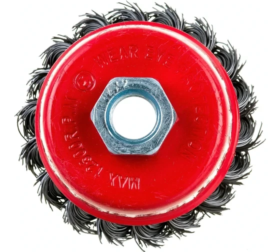 Щетка чашечная (75 мм; М14; витая 0.5 мм) для УШМ Elitech 1820.074400