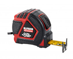 Рулетка Elitech HD 310403, 8 м, 25 мм, магнитный двусторонний зацеп, двусторонняя шкала, автостоп 