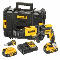 Ленточный шуруповерт аккумуляторный DEWALT DCF620P2K, 18 В, 30 Нм, 4400 об/мин, с 2 АКБ 5 Ач и ЗУ, в кейсе TSTAK (DCF620P2K-QW)
