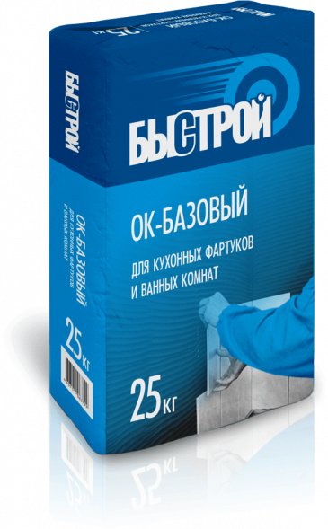 Клей  Быстрой ОК-базовый, для кухонных фартуков и ванных комнат, 25 кг