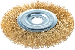 Щетка плоская (150х22.2 мм; латунированная волнистая 0.35 мм) для УШМ Elitech 1820.074800