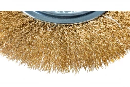 Щетка плоская (150х22.2 мм; латунированная волнистая 0.35 мм) для УШМ Elitech 1820.074800