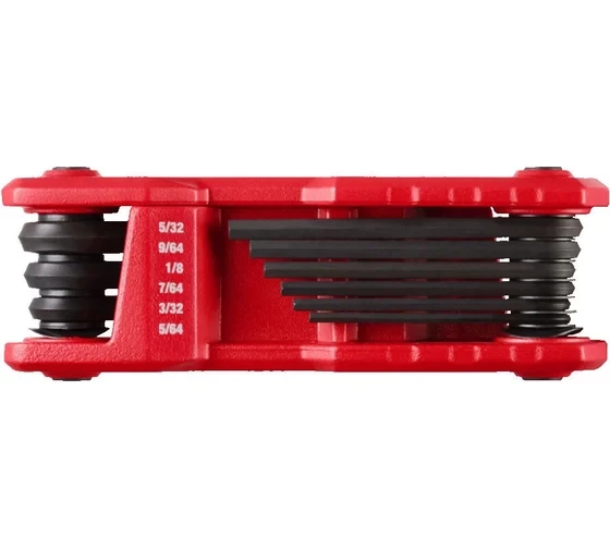 Набор из 9 складных HEX ключей Milwaukee дюймовых (5/64-1/4) 