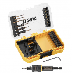 Набор пилотных сверл, зенкеров и бит DEWALT DT70779T, с механизмом быстрой смены, 24 шт, в кейсе (DT70779T-QZ)