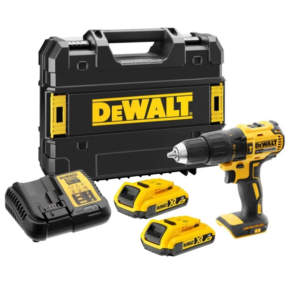 Дрель-шуруповерт ударная DEWALT DCD778D2T, 18 В, 1750 об/мин, 29750 уд/мин, с 2 АКБ 2 Ач и ЗУ, в кейсе TSTAK
