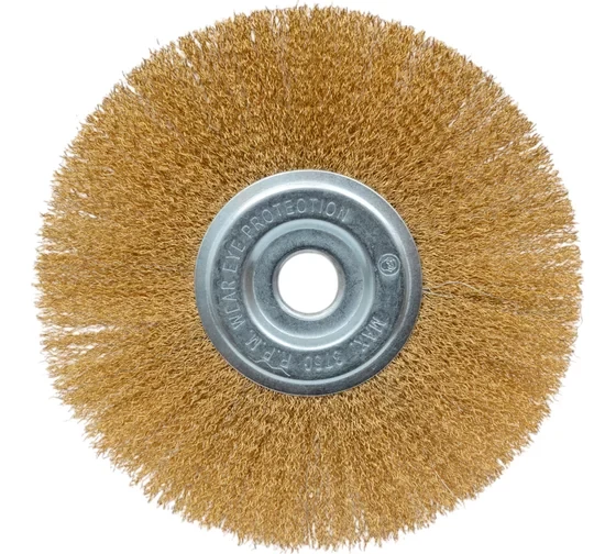 Щетка плоская (200х22.2 мм; латунированная волнистая 0.35 мм) для УШМ Elitech 1820.075000