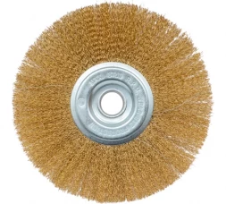 Щетка плоская (200х22.2 мм; латунированная волнистая 0.35 мм) для УШМ Elitech 1820.075000