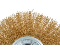 Щетка плоская (200х22.2 мм; латунированная волнистая 0.35 мм) для УШМ Elitech 1820.075000