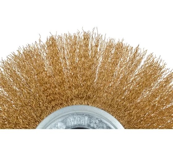 Щетка плоская (200х22.2 мм; латунированная волнистая 0.35 мм) для УШМ Elitech 1820.075000