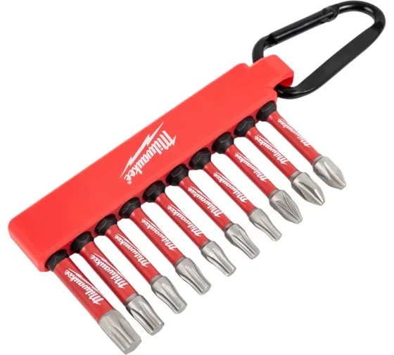 Набор бит Milwaukee, с карабином, 10 шт