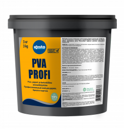 Профессиональный клей для дерева, бумаги и картона Kesto PVA Profi на основе ПВА, 3 кг 