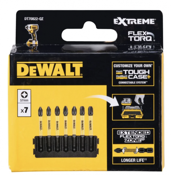 Бита DEWALT PZ1,2,3, 57 мм, шестигранный (HEX) DT70822-QZ