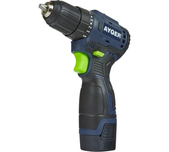 Дрель-шуруповерт аккумуляторная бесщеточный AYGER AP12BL