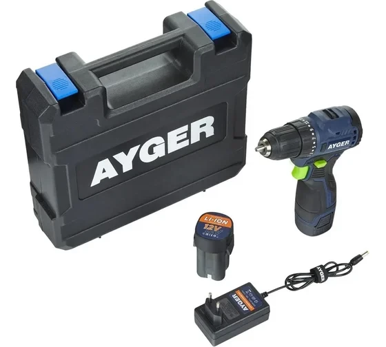 Дрель-шуруповерт аккумуляторная бесщеточный AYGER AP12BL