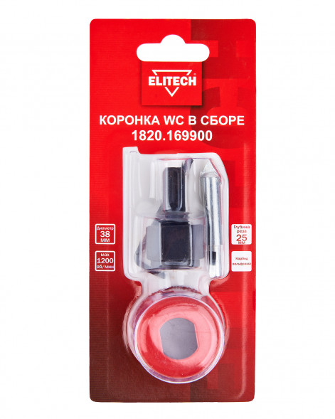 Коронка в сборе 38мм WC Elitech 1820.169900
