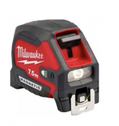 Рулетка магнитная Milwaukee PREMIUM MAGNETIC GEN III, с LED подсветкой, 7.5мх30мм