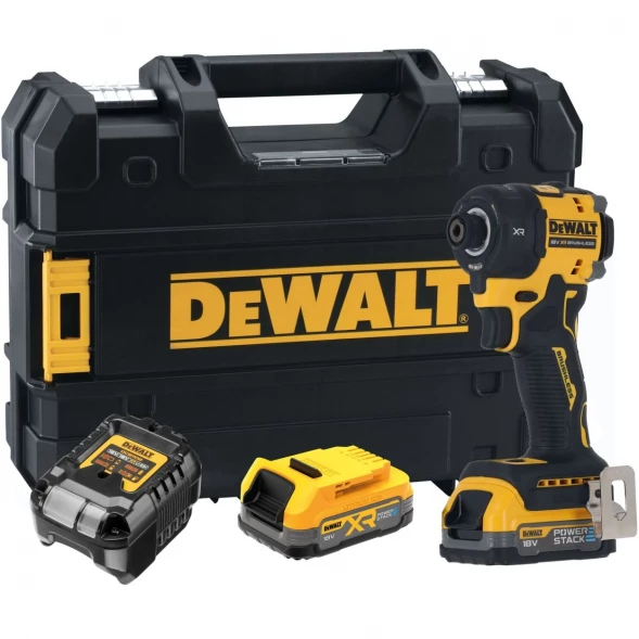 Шуруповерт аккумуляторный масляный DEWALT DCF870E2T, 18 В, 56 Нм, 4200 уд/мин, с 2 АКБ 1.7 Ач и ЗУ, в кейсе TSTAK (DCF870E2T-QW)