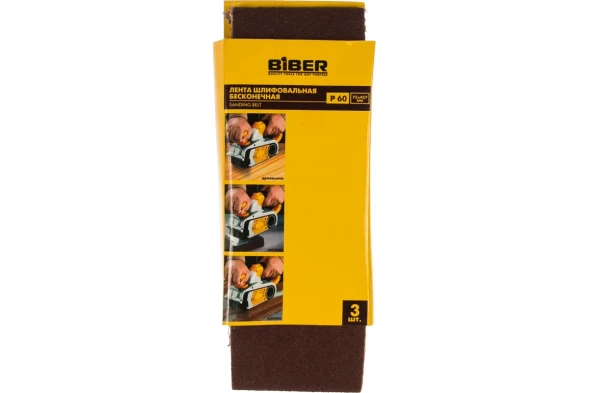 Лента бесконечная Biber 70332 75х457 мм P60 (уп. 3 шт.)