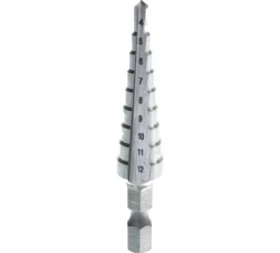 Сверло ступенчатое по металлу  Makita D-40082 (9 ступеней; 4-12 мм; HSS)