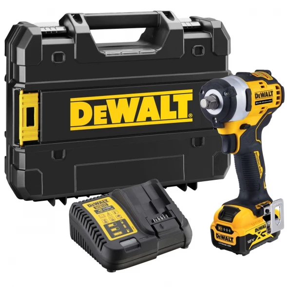 Гайковерт аккумуляторный DEWALT DCF901P1, 12 В, 340 Нм, 3250 уд/мин, с АКБ 5 Ач и ЗУ, в кейсе TSTAK 