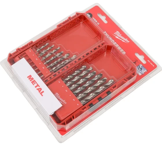 Сверла по металлу Milwaukee THUNDERWEB HSS-G набор 19 ед. (1-10 мм) GEN III