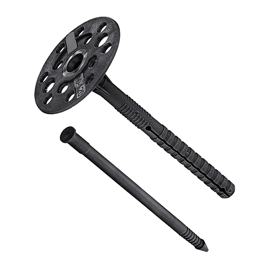 Дюбель для теплоизоляции Tech-Krep IZO EcoPlast с пластиковым гвоздем, черный, 10х140