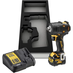 Гайковерт аккумуляторный DEWALT DCF901P1G, 12 В, 340 Нм, 3250 уд/мин, с АКБ 5 Ач и ЗУ, в чехле 