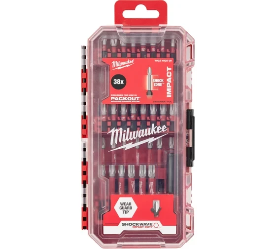 Набор бит Milwaukee SHOCKWAVE, 38 предметов 