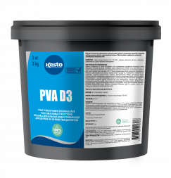Водостойкий клей для дерева на основе ПВА дисперсии Kesto Pva d3 3 кг