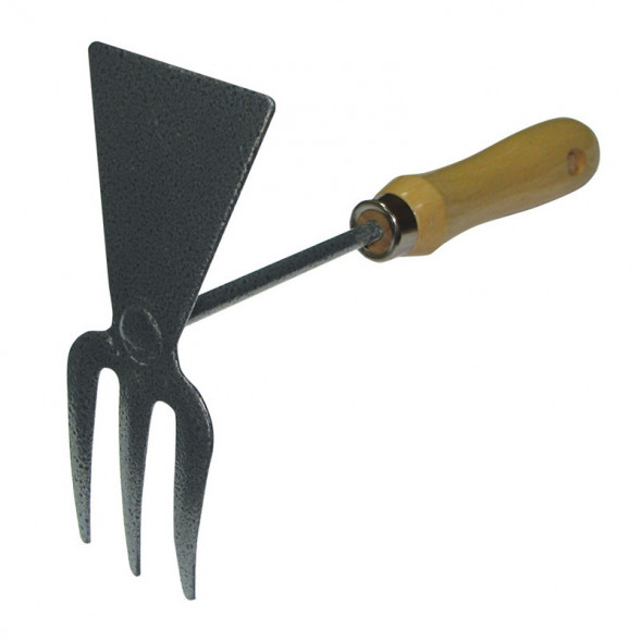 Мотыжка садовая Farina 93106, прямое лезвие 3 зубца, 250 мм