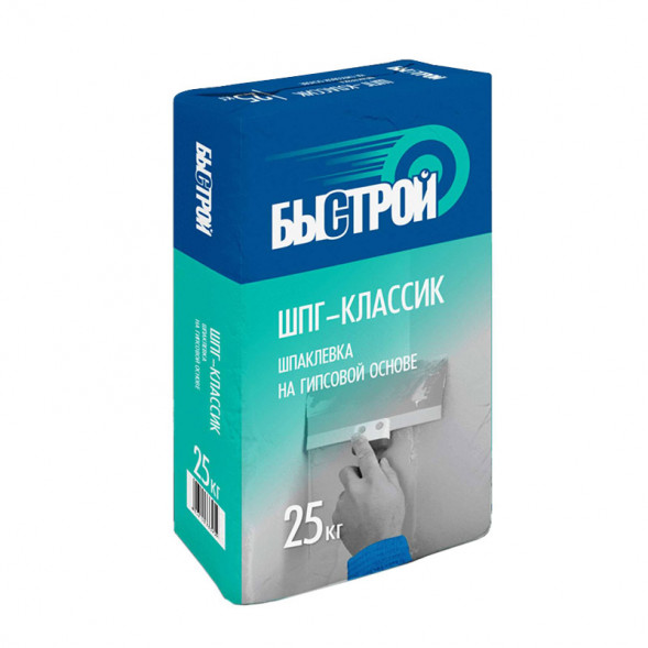 Шпаклевка гипсовая Быстрой ШпГ-классик серая, 25 кг